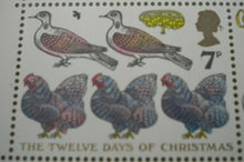 Load image into Gallery viewer, 1977 THE TWELVE DAYS OF CHRISTMAS 7P BLOCK OF 25 STAMPS MNH WITH TRAFFIC LIGHTS
