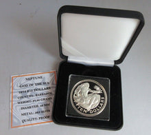 Load image into Gallery viewer, 1973 NEPTUNE GOD OF THE SEA SILVER PROOF BARBADOS $10 COIN BOX &amp; COA
