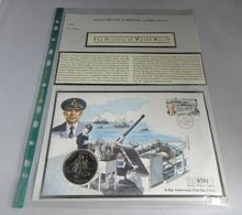 Load image into Gallery viewer, 1994 D-DAY ANNIVERSARY IOM 1 CROWN COIN COVER PNC STAMPS &amp; POSTMARK
