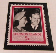 Load image into Gallery viewer, 1986 QUEEN ELIZABETH II 60TH BIRTHDAY SOLOMON ISLANDS STAMPS &amp; ALBUM SHEET
