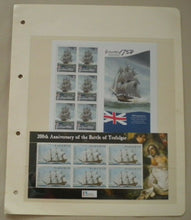 Load image into Gallery viewer, 1805-2005 BATTLE OF TRAFALGAR 200 YEARS GIBRALTAR BAHAMAS MINISHEETS STAMPS MNH
