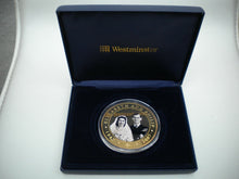 Load image into Gallery viewer, 2007 DIAMOND WEDDING  5oz 5 DOLLAR COIN WITH DIAMONDS PLATED IN GOLD BOXED/COA
