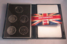 Load image into Gallery viewer, 1965 - 1981 GREAT BRITAIN  BUnc CROWNS 5 COIN SET WITH ROYAL MINT BLUE BOOK
