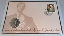 Load image into Gallery viewer, 1987 AMADEO DE SOUZA CARDOSO 100esc COIN COVER POSTAGE STAMPS AND POSTMARK PNC
