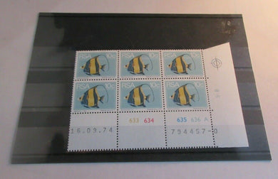 1973 ZANCLUS CORNTUS ERNST DE JONG RSA 10c BLOCK OF 6 STAMPS MNH