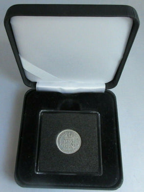 1945 KING GEORGE VI BARE HEAD .500 SILVER aUNC 6d SIXPENCE COIN CAPSULE & BOX