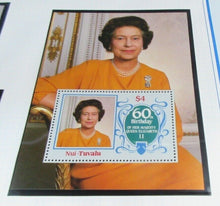 Load image into Gallery viewer, 1986 QUEEN ELIZABETH II 60TH BIRTHDAY NUI TUVALU STAMPS &amp; ALBUM SHEET
