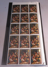 Load image into Gallery viewer, 1967 ADORATION OF THE SHEPHERDS 3d QUARTER SHEET 30 X STAMPS MNH &amp; STAMP HOLDER
