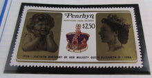 Load image into Gallery viewer, 1986 QEII 60TH BIRTHDAY COOK ISLANDS AUSTRALIA CHRISTMAS IS STAMPS &amp; ALBUM SHEET
