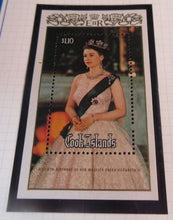 Load image into Gallery viewer, 1986 QUEEN ELIZABETH II 60TH BIRTHDAY COOK ISLANDS STAMPS &amp; ALBUM SHEET
