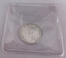 Load image into Gallery viewer, 1941 KING GEORGE VI BARE HEAD .500 SILVER VF 6d SIXPENCE COIN IN CLEAR FLIP
