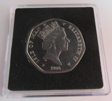 Load image into Gallery viewer, 1994 QEII LEGISLATIVE BUILDING CENTENARY MINT MARK AA FIFTY PENCE COIN BOX &amp; COA
