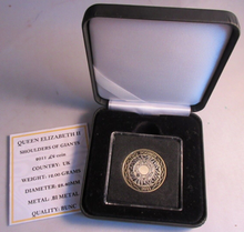 Load image into Gallery viewer, 2011 SHOULDERS OF GIANTS QEII BUNC £2 TWO POUND COIN WITH QUAD CAPSULE BOX &amp; COA
