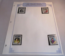 Load image into Gallery viewer, 1985 HMQE QUEEN MOTHER 85th ANNIV COLLECTION HONG KONG STAMPS ALBUM SHEET
