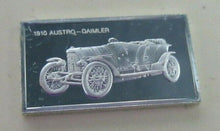 Load image into Gallery viewer, 1910 AUSTRO DAIMLER 15mm X 10mm 1.60gram SILVER INGOT WITH INFORMATION SLIP
