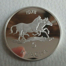 Load image into Gallery viewer, MALAWI CONSERVATION 1978 ROYAL MINT SILVER PROOF 5 &amp; 10 KWATCHA
