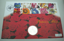 Load image into Gallery viewer, 1996 BRITAIN IN BLOOM, GIBRALTAR BUNC 1 CROWN COIN COVER, PNC WITH INFO SHEET
