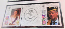 Load image into Gallery viewer, 1991 THE BIRTHDAYS OF QEII 65 &amp; PRINCE PHILIP 70 STAMPS MNH &amp; ALBUM SHEET
