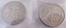 Load image into Gallery viewer, 1953-1967 QUEEN ELIZABETH II SIXPENCE 6d FULL 15 COIN SET IN CLEAR FLIP
