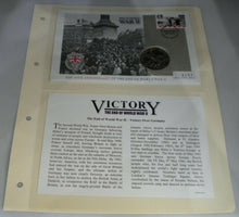 Load image into Gallery viewer, VICTORY OVER GERMANY END OF WORLD WAR II 1945-1995 PROOF £2 COIN COVER PNC &amp;INFO
