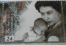 Load image into Gallery viewer, 1952-1992 QUEEN ELIZABETH II 40TH ANNIVERS OF THE ACCESSION  5 X MNH STAMPS/INFO
