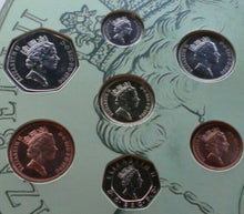 Load image into Gallery viewer, 1996 FROM OLD PENNIES...TO DECIMAL PENCE 7 X £.s.d.COINS &amp; 7 X DECIMAL COINS SET
