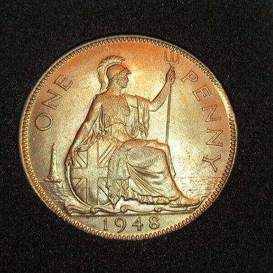 1948 KING GEORGE VI 1 PENNY UNCIRCULATED WITH LUSTRE SPINK REF 4114 CC1