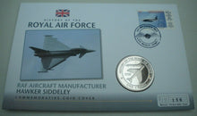 Load image into Gallery viewer, 2008 RAF AIRCRAFT MANUFACTURE HAWKER SIDDELEY -  PROOF 1 CROWN  COIN COVER PNC
