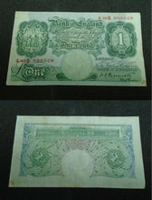 Load image into Gallery viewer, 1948 £1 BANK NOTE A--B PEPPIATT BE52D VF - EF MULTI LISTING PLEASE CHOOSE
