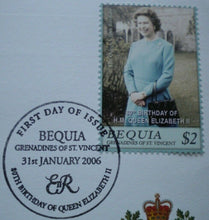 Load image into Gallery viewer, 1926-2006 HER MAJESTY QUEEN ELIZABETH II 80TH BIRTHDAY 2005 1CROWN COVER PNC/COA
