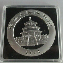 Load image into Gallery viewer, 2004 China Panda 10 Ten Yuan Solid .999 Silver 1oz Coin QUAD CAP &amp; BOX
