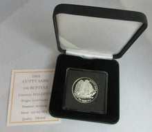 Load image into Gallery viewer, 1993 CUTTY SARK SILVER PROOF 100 RUFIYAA COIN MALDIVES WITH BOX &amp; COA
