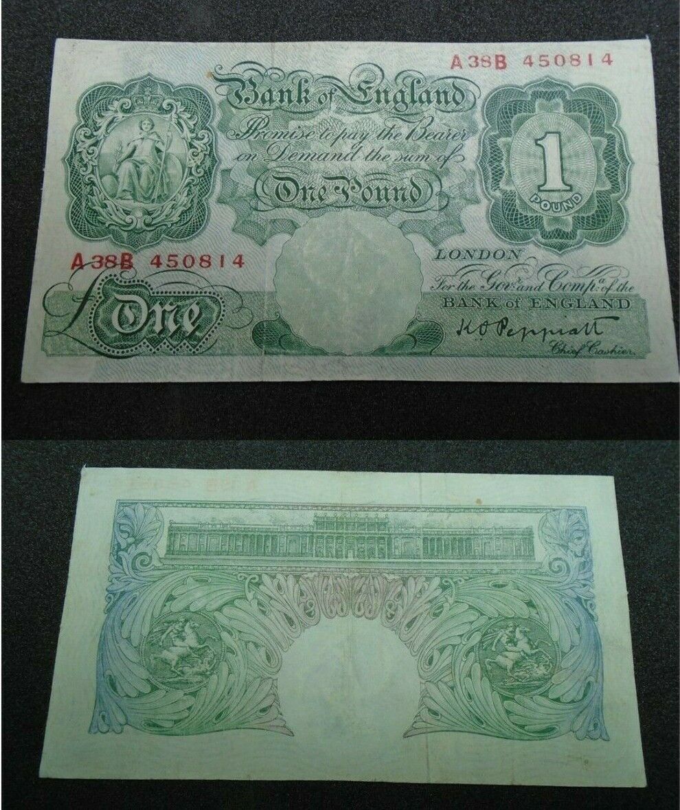 1948 £1 BANK NOTE A--B PEPPIATT BE52D VF - EF MULTI LISTING PLEASE CHOOSE