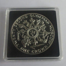 Load image into Gallery viewer, 1980 Moscow Olympics 22nd Olympiad Isle of Man Silver Proof 1 Crown Coin CC1
