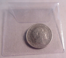 Load image into Gallery viewer, 1908 KING EDWRD VII BARE HEAD .925 SILVER 3d THREE PENCE COIN IN CLEAR FLIP
