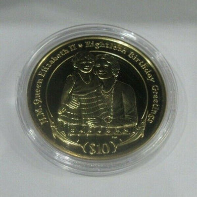 2006 The Queen's 80th Birthday Gold Silver Proof British Virgin Islands $10 Coin