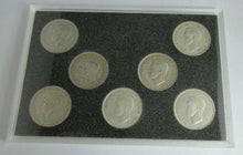 Load image into Gallery viewer, 1937-1951 KING GEORGE VI BARE HEAD SILVER HALF CROWN 15 COIN COLLECTION BOXED
