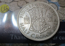 Load image into Gallery viewer, 1942 KING GEORGE VI SILVER HALFCROWN VERY COLLECTABLE CONDITION SPINK 4080 Cc5
