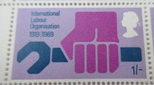 Load image into Gallery viewer, 1969 INTERNATIONAL LABOUR ORGANISATION 1 SHILLING 6 X STAMPS MNH
