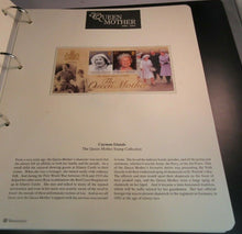 Load image into Gallery viewer, 1900 2002 THE LIFE AND TIMES OF THE QUEEN MOTHER - MNH 21 STAMPS IN PADDED ALBUM
