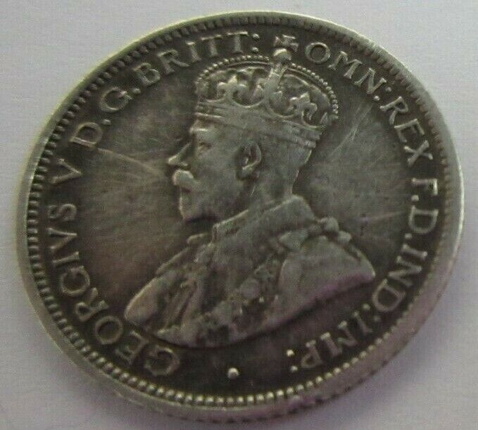 1914 KING GEORGE V SIXPENCE COIN  .925 SILVER COIN IN CLEAR FLIP EF