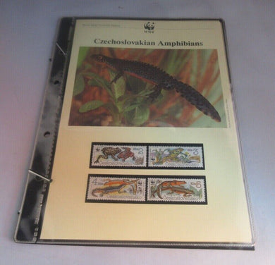 Amphibians WWF Info Sheets Exclusive Stamps from Czechoslovakia and FDC's
