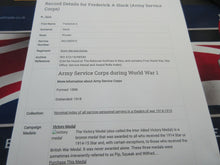 Load image into Gallery viewer, WWI 1914 - 1918 MEDAL PAIR TO FREDERICK.A.SLACK ARMY SERVICE CORE M2-200472
