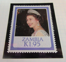 Load image into Gallery viewer, 1986 QUEEN ELIZABETH II 60TH BIRTHDAY ZAMBIA STAMPS &amp; ALBUM SHEET
