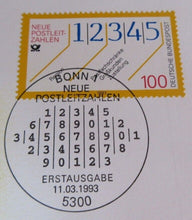 Load image into Gallery viewer, 1993 INTRODUCTION OF FIVE DIGIT POSTCODE WEST GERMANY COIN COVER PNC
