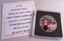 Load image into Gallery viewer, 1955 ELVIS KENEDY HALF DOLLAR COIN FIRST PINK CADILLAC BUNC
