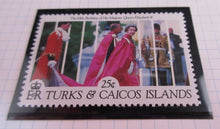 Load image into Gallery viewer, 1991 65TH BIRTHDAY QUEEN ELIZABETH II TURKS &amp; CAICOS STAMPS MNH &amp; ALBUM SHEET
