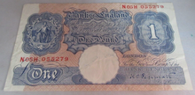 Load image into Gallery viewer, 1940 £1 ONE POUND BANK NOTE MARCH 1940 PEPPIATT BLUE VF-EF N05H 055279
