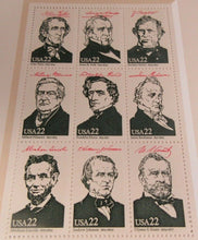 Load image into Gallery viewer, 1986 INTERNATIONAL STAMP SHOW PRESIDENTS OF THE UNITED STATES MNH 4 SHEETS
