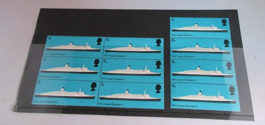 1969 RMS QUEEN ELIZABETH 2 5d 10 X STAMPS MNH